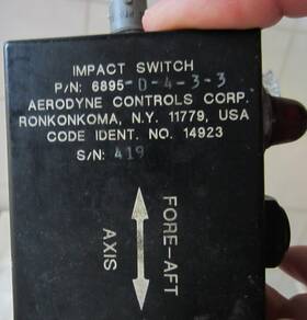 Aerodyne 6895-d-4-3-3 Impact Switch P/n As Removed