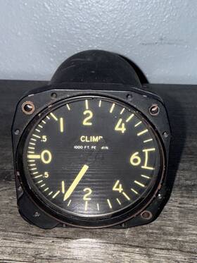 Rc-60-ms-10-3 Aerosonic Corp Rate Of Climb Indicator Ms28049-1