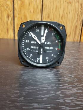 21m201-2 Aircraft Inst & Development 21m101-2 Manifold Pressure/fuel Pressure Gauge Pn Inst.