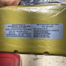 455-0012 Artex Me406 Replacement Elt Battery Expires 09/2030