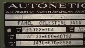 65782-304 Autonetics Panel Celestial Data - P/n