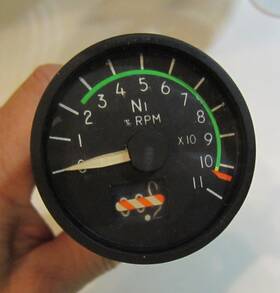 Dsn1591-1 Bendix 6883619-1 N1 Rpm Indicator Gauge P/n Overhauled 2015