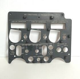 Boeing 69-31016 707 Aircraft A/c Control Panel Face Plate
