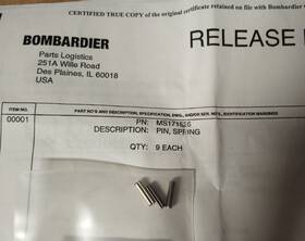 Ms171526 Bombardier Spring Pin New Surplus Ms171526 Bombardier Spring Pin New Surplus