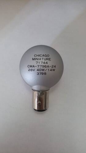 Cma-7796a-24 Chicago Miniature 71744 Lamp Bulb 28v / 40w Cma-7796a-24 Chicago Miniature 71744 Lamp Bulb 28v / 40w