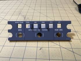 754-2036-001 Collins Mfd / Navigation Display Control Panel Bezel Pro Line 754-2036-001 Collins Mfd / Navigation Display Control Panel Bezel Pro Line