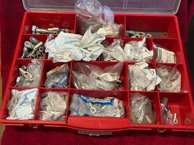322870 Edmo Lot Of 292 Non Insulated Terminals Varied Sizes As Pictured