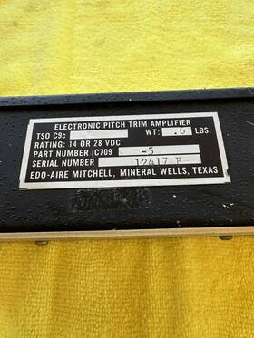 1c709-5 Edo- Aire Electronic Pitch Trim Amplifier P/n With Fresh 8130