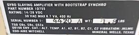 44720-0002 Edo-aire Mitchell 44720-0002/id755/ Sa-832b Gyro Slaving Amplifier With Bootstrap Synchro Pn 1d755 Tested 44720-0002 Edo-aire Mitchell 44720-0002/id755/ Sa-832b Gyro Slaving Amplifier With Bootstrap Synchro Pn 1d755 Tested