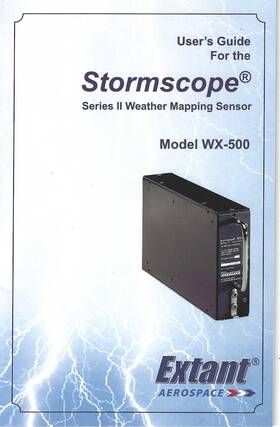 009-11501-001 Extant Rev E Users Guide For The Wx-500 009-11501-001 Extant Rev E Users Guide For The Wx-500