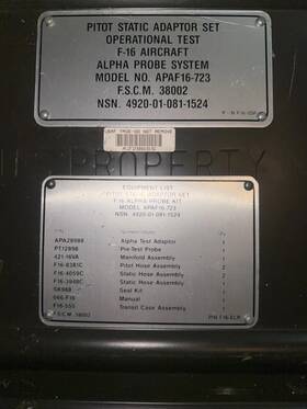 Apaf16-723 Fcs Rare Collection Piece F16 Pitot Static Alpha Probe Adaptor Set Fully Functional