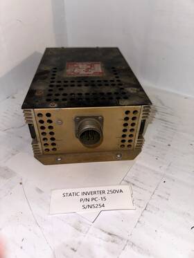 Pc-15 Flite-tronics Co -tronics Static Inverter 250va P/n S/n 5254 Pc-15 Flite-tronics Co -tronics Static Inverter 250va P/n S/n 5254