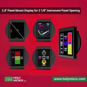Hmdpm28-01 Holy Micro Llc Absolute Aoa 2.8 Inch Panel-mount Display