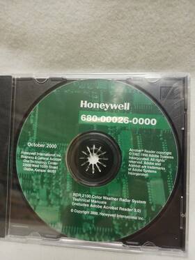680-00026-0000 Honeywell Rdr 2100 Color Weather Radar Systm Technical Manuals Cd