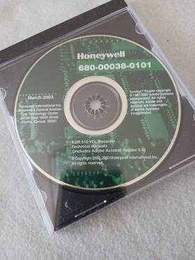 Honeywell 680-00038-0101 Kdr 510 Vdl Receiver Technical Manuals Cd