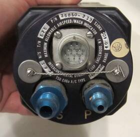 25850-213 Intercontinental Dynamics Maximum Allowable Airspeed Mach Indicator Sabreliner P/n 25850-213 Intercontinental Dynamics Maximum Allowable Airspeed Mach Indicator Sabreliner P/n