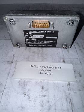 0940 Ks Avionics Pn A501 Battery Temp Monitor Sn 0940 Ks Avionics Pn A501 Battery Temp Monitor Sn
