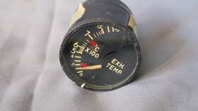 149e30 Lewis Engineering Engng. Co. Vintage Eng Exhaust Temp Aircraft Indicator Untested B 149e30 Lewis Engineering Engng. Co. Vintage Eng Exhaust Temp Aircraft Indicator Untested B
