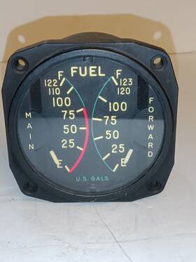 Ea124an-89 Liquidometer Corporation Vtg Military Dual Fuel Quantity Indicator Instrument Ea124an-89 Liquidometer Corporation Vtg Military Dual Fuel Quantity Indicator Instrument