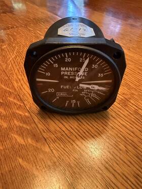 Macleod Instrument Corp 721-03-1710 Manifold Pressure/fuel Flow Indicator Pn Piper Arrow 99022