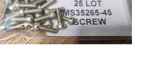Mil Spec Ms35207-264 25 Lot New Ms352265-45 8-32 Screw Cad Plated Nsn 5305-00-543-2752 Free Us Ship