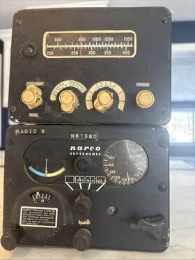 Narco Vht-2 Vintage Superhomer And Lfr-3 Radio Set - Untested