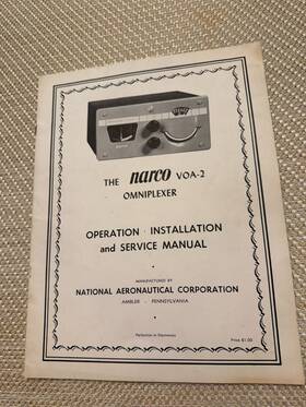 Voa-2 Narco Vintage Omniplexer Operation Installation And Service Manual