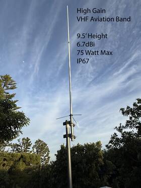 Pilotlights Av-f22 High Gain - Aviation Band Vhf Base Station Antenna