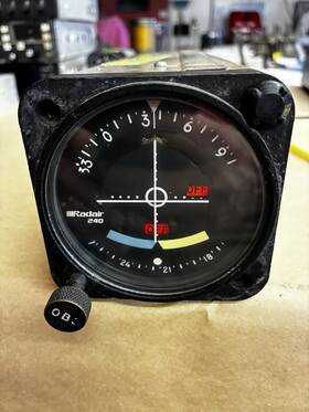 0900-254501 Radair 240 Vor/ils Converter Indicator / Gs Receiver