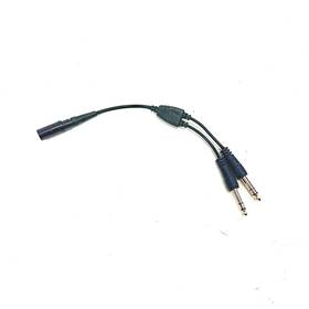 Ga2heli-adpt Rugged Air Aviation Pilot To Helicopter Headset Adapter Cable 6 Pin 2 Trs 1/4 Inch