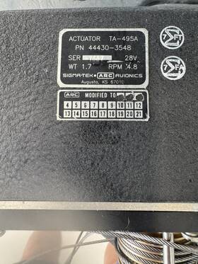 44430-3548 Sigma-tek Pitch Trim A/d Servo - P/n 44430-3548 Sigma-tek Pitch Trim A/d Servo - P/n