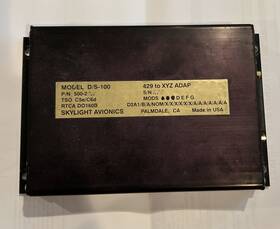 500-2011 Skylight Avionics Model D/s-100 429 To Xyz Adapter Pn As Removed 500-2011 Skylight Avionics Model D/s-100 429 To Xyz Adapter Pn As Removed