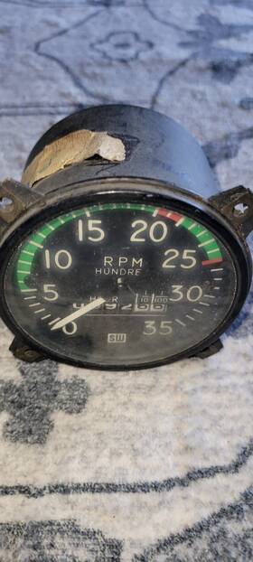 Stewart Warner 550-731 Used Rpm Gauge Piper