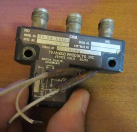 Transco Products 090512100 Coaxial Switch P/n As Removed