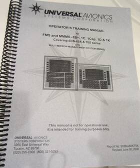 Scn-60x Universal Avionics Scn-60x/70x Operators Training Manual For Fms Mmms 70x