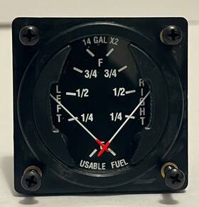 Westach 2da4-56 Sn1119-07/20/11 Aircraft Avionics 14gal Dual Fuel Gauge Used