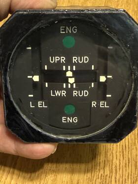248541 Weston Vintage Boeing 727 Elevator And Rudder Position Indicator
