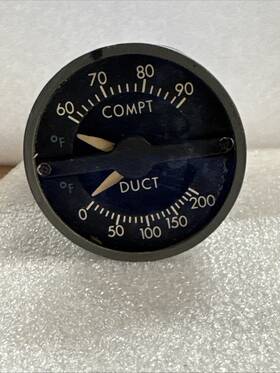 Weston 520416 Compt And Supply Duct Indicator Instrument Gauge P/n Bin16