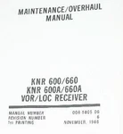 Bendix King KNR-600/660 KNR600A/660A Vor/loc Rcvr Maintenance Overhaul Manual. Fixed Price $150.00.