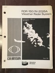 Bendix Avionics RDR-150 / IN-2026A Radar Install Manual. Fixed Price $130.37.