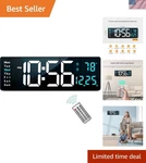 16.2 Inch Digital Wall Clock - Stylish Display With Automatic Brightness Control. Fixed Price $47.99.