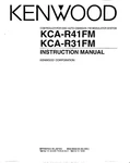 Operating Instructions For Kenwood KCA-R41 Fm, KCA-R31. Fixed Price $12.32.