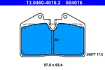 Ate 13.0460-4016.2 Brake Pad Set, Disc For Porsche. Fixed Price $105.76.