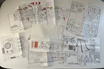 Delta Boeing 727 Cockpit Posters Overhead Panel Layout Set Of 7, Rev 2/18/77. Fixed Price $74.99.