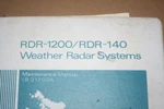 Bendix King RDR-1200/RDR-140 Weather Radar Maintenance Manual IB21200A. Fixed Price $150.00.