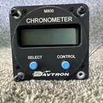 M800 Davtron Chronometer Indicator Lighted (volts: 28). Fixed Price $90.00.