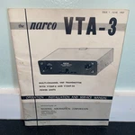 Narco VTA-3 Vhf Transmitter Service Operation Manual Fort Washington Pa 1957. Fixed Price $29.99.