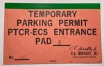 Nasa Pad (39) Ptcr-ecs Parking Permit Charles Buckley Apollo Era Low Number 17. Fixed Price $39.99.