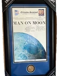 Apollo 11 Man The Moon Framed Display Limited Edition Bronze Coin 5,000. Fixed Price $109.99.