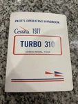 1977 Cessna T310R Turbo Pilot's Operating Handbook, Poh. Fixed Price $139.99.